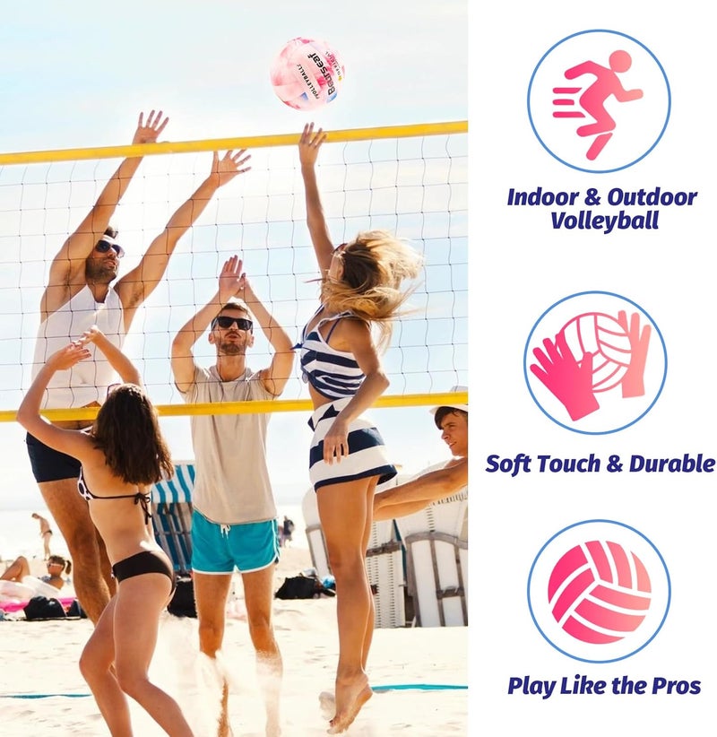 Beurseaf Volleyball, Soft Touch Beach Volleyball, Indoor Outdoor Volleyball for Beach Game Training, Official Size 5 - Image 4